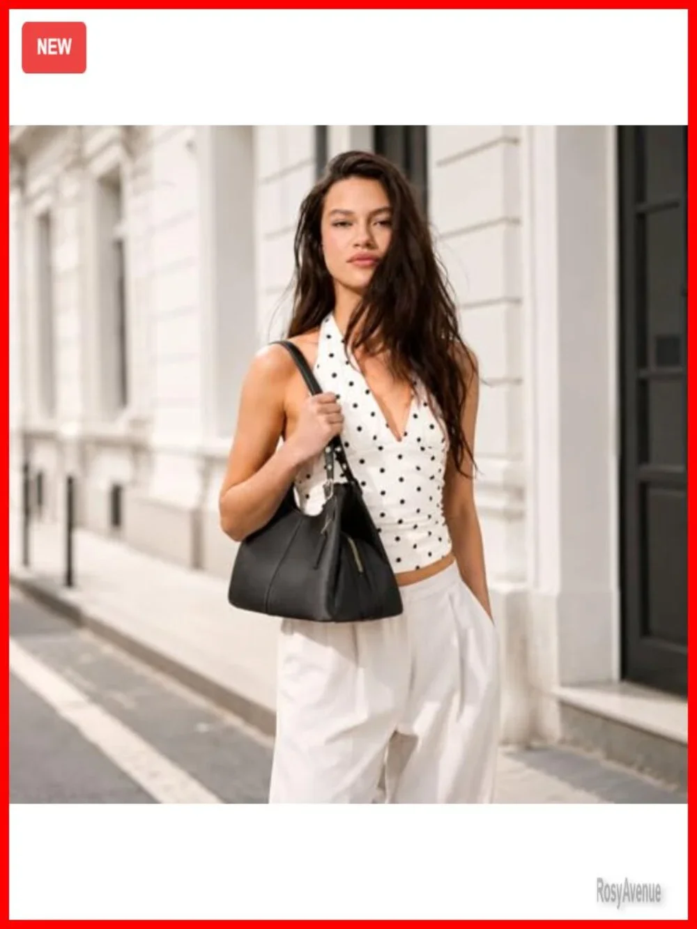 Slouchy Hobo Shoulder Bag, Faux Leather Handbag with Large Capacity